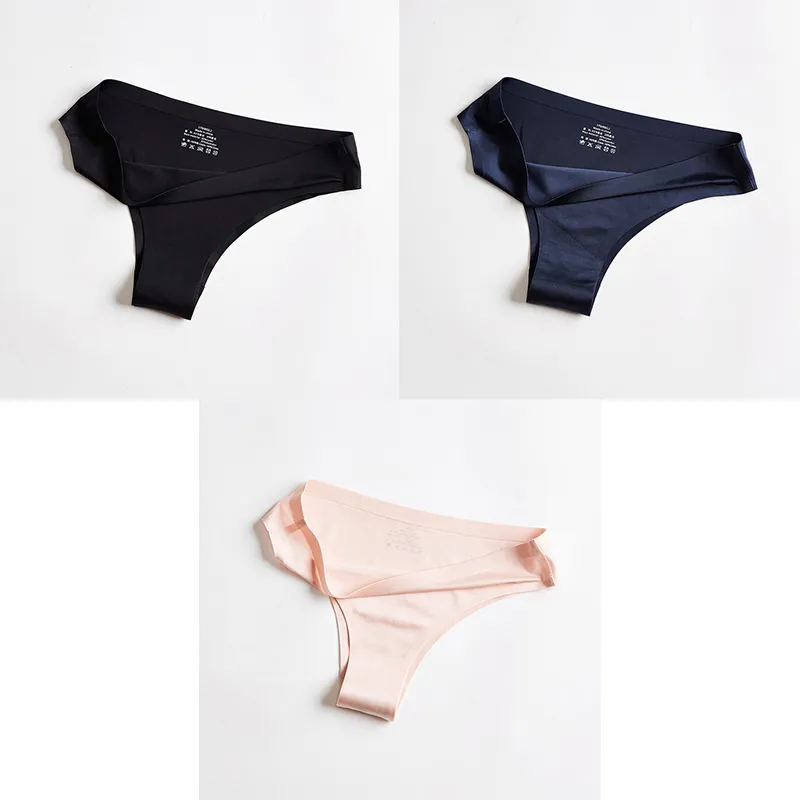 Ice Silk Seamless Low-rise Sexy Girl In Briefs - 3Style-2Xl
