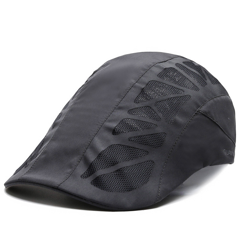 Men Mesh Beret Hat Summer Breathable Quick Dry For Women Newsboy Detective Gorra Boy Chef Restaurant Work Casquette — foto 2