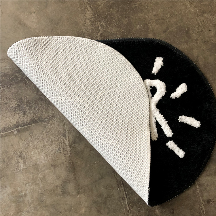 Black And White Letters Super Soft Floor Mat Foot Mat Non-slip Door Mat