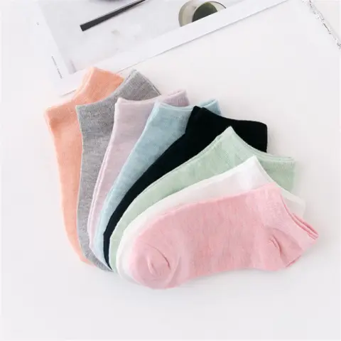 Short Socks Boat Ladies White Student