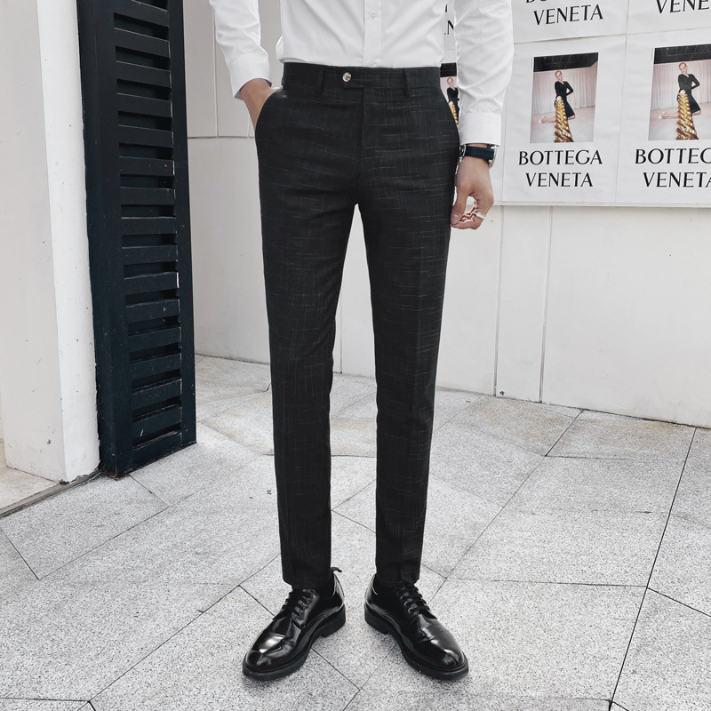 Trendy Men's Fashion Straight Trousers Business Men's Casual Pants Black - Shop at LoveMi