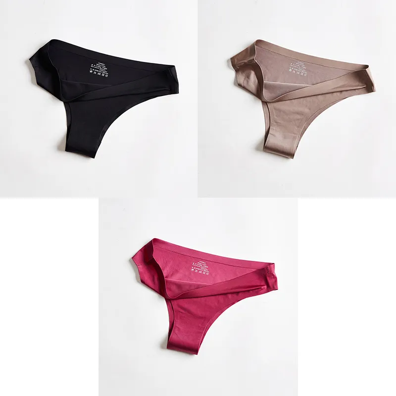 Ice Silk Seamless Low-rise Sexy Girl In Briefs - 7Style-L