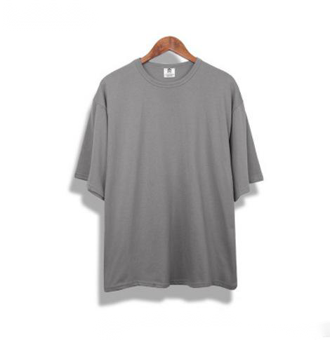 Loose Drop Shoulder Short-Sleeved Men's Solid Color  T-Shirt