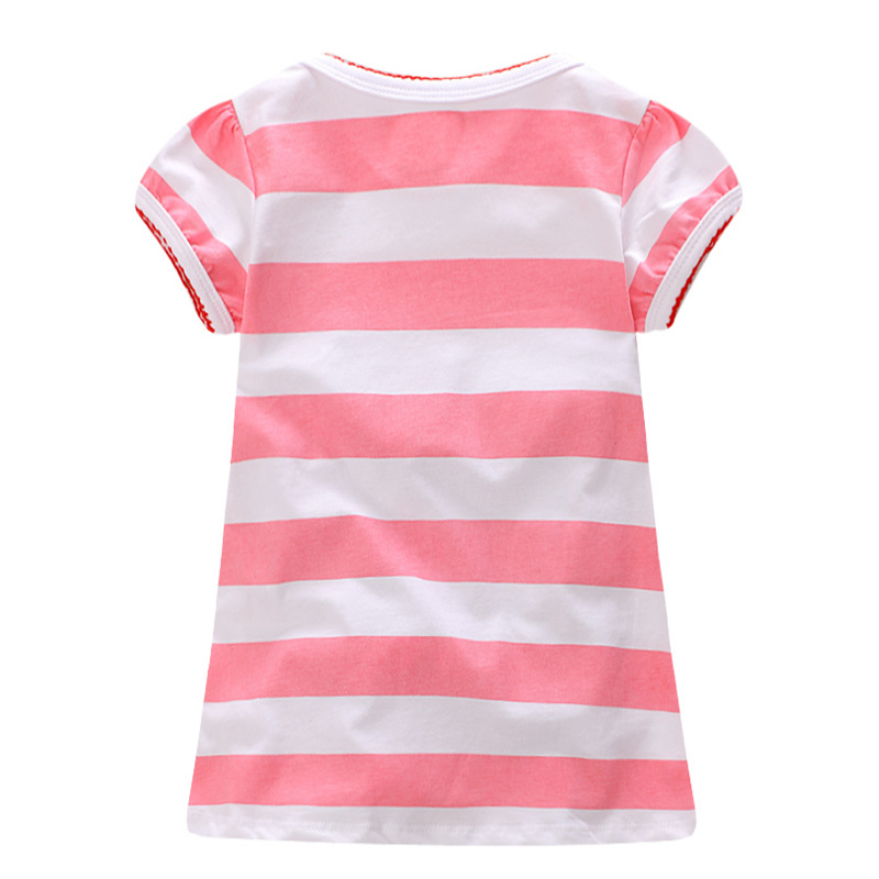 European And American Style Children's Dress Knit Short Sleeve Girls Skirt