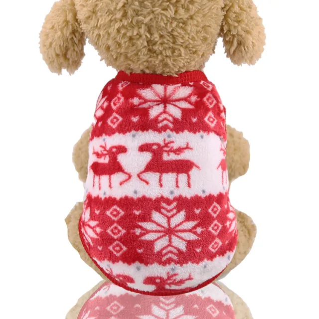 Cartoon Flannel Warm Teacup Dog Clothes Vest Pet Supplies 1Red - Shop at LoveMi