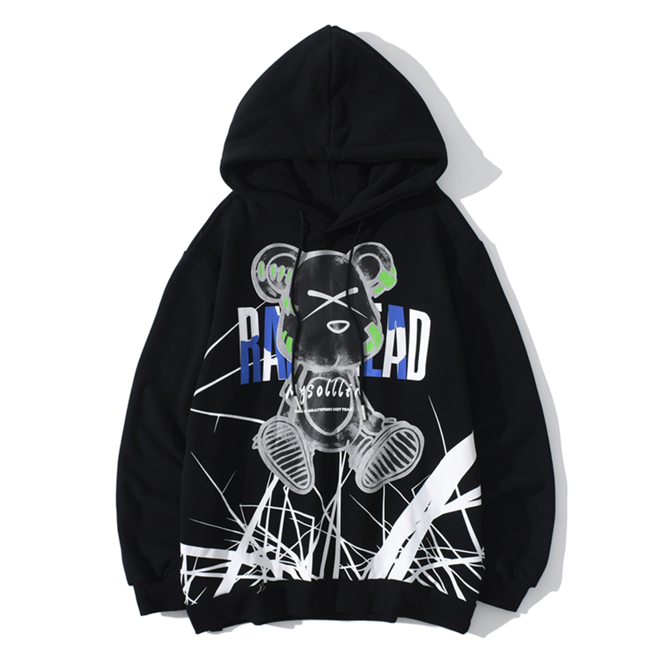 Sesame Street Violent Bear Hooded And Velvet Sweatshirt