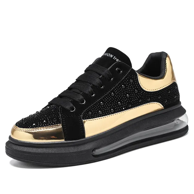 Shiny Sports Casual Shoes Korean Version Of All Match Increased Sneakers Black - Shop at LoveMi