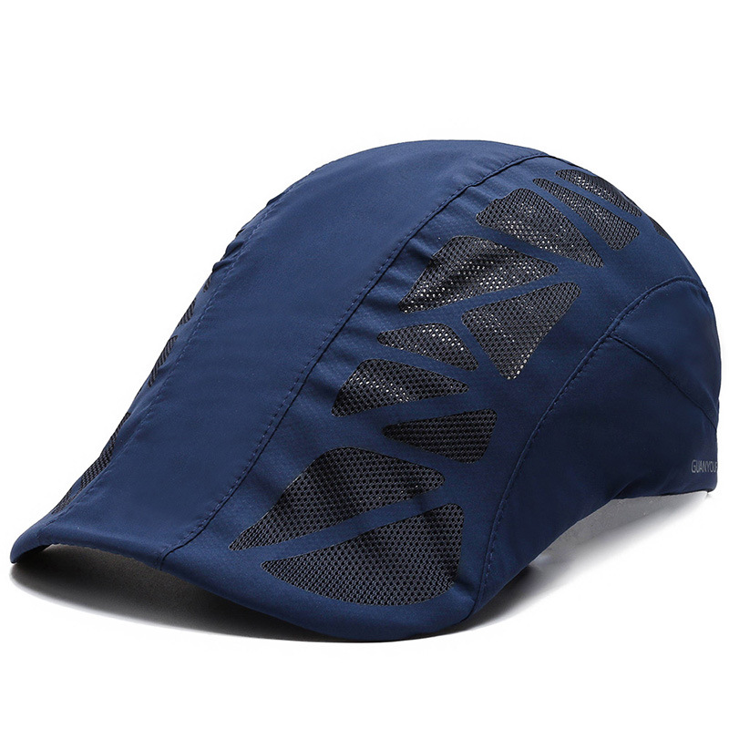 Men Mesh Beret Hat Summer Breathable Quick Dry For Women Newsboy Detective Gorra Boy Chef Restaurant Work Casquette — foto 4