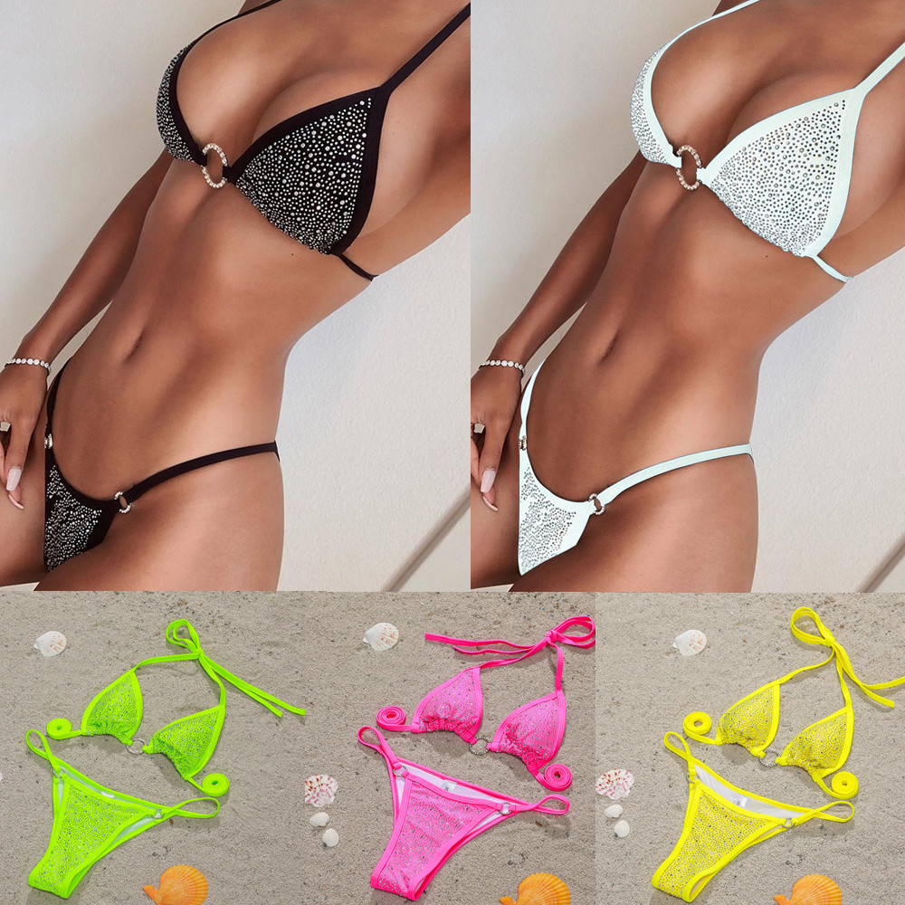 New Sexy Bikini Diamond-Studded Female Swimsuit Split Swimsuit - Image 2