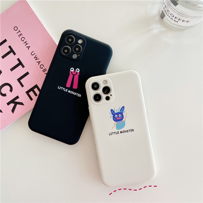Funda compatible con Apple dibujos animados lateral para iPhone 12
