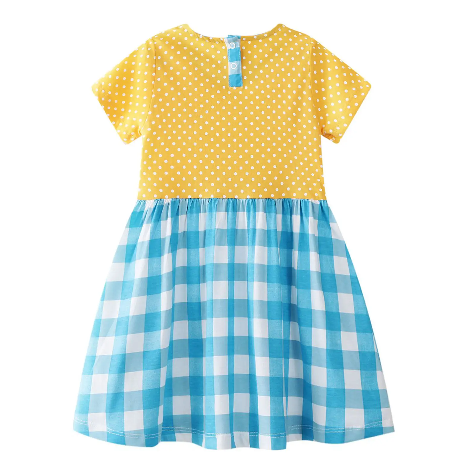 European and American Printed Cotton Girls Dress