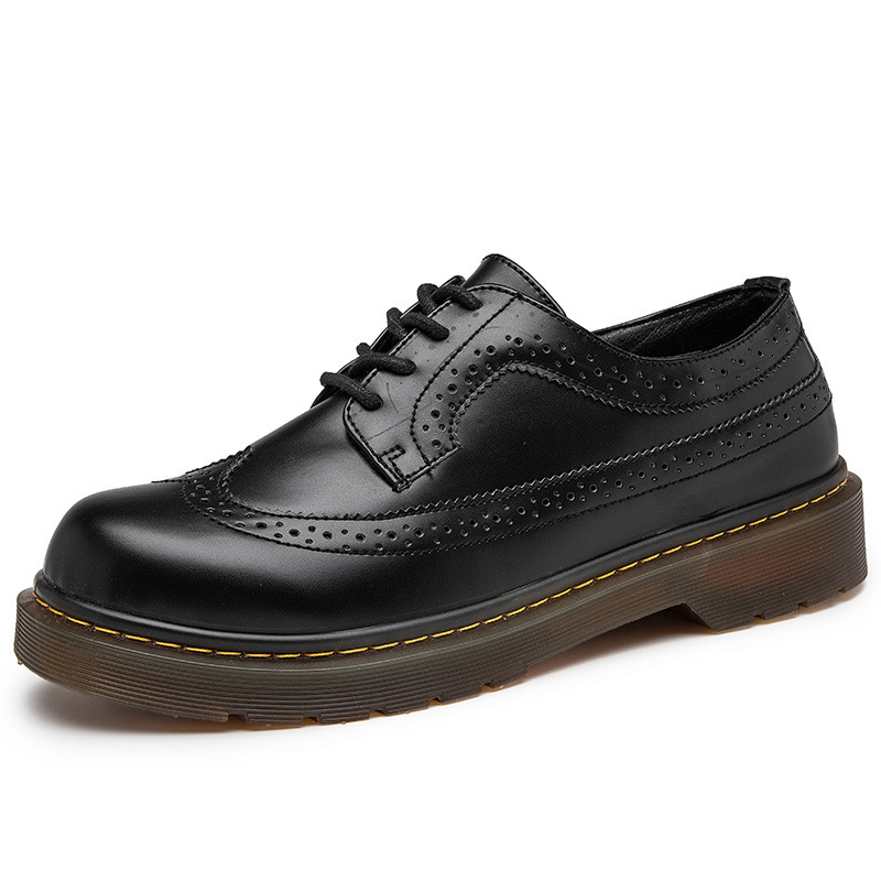 Men's Low-Top Platform Retro Leather Shoes