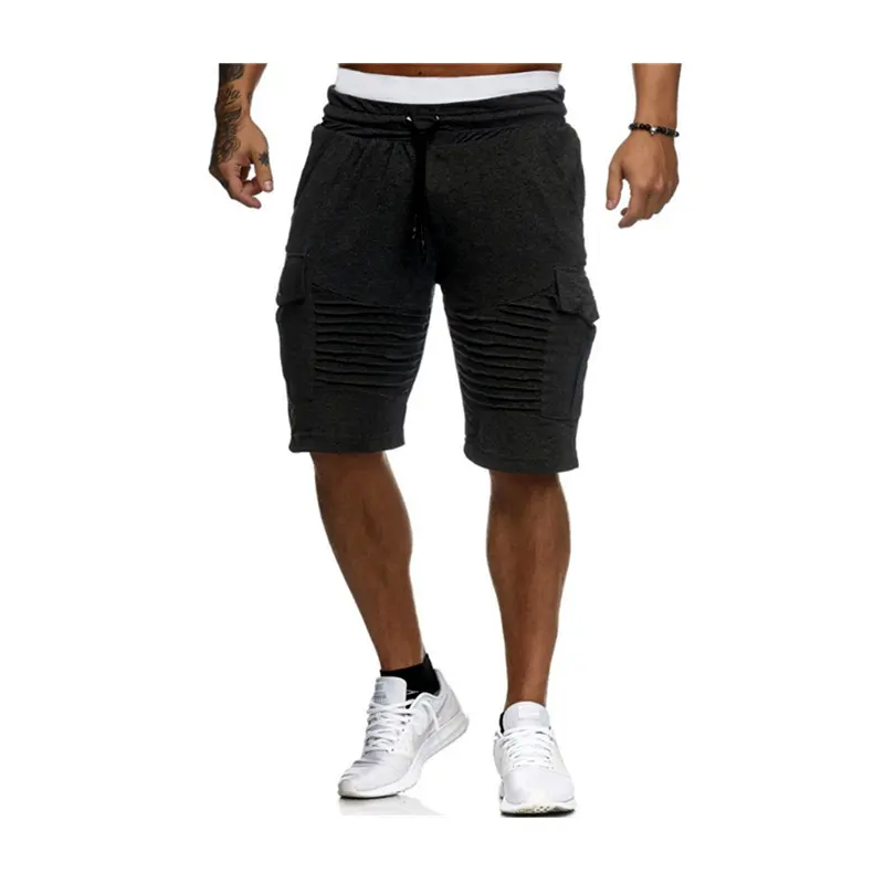 Sports Shorts Men's Casual Pants Striped Pockets Slim Fit