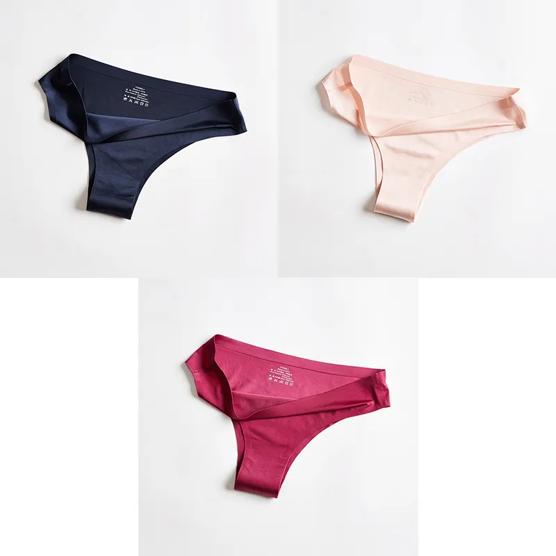 Ice Silk Seamless Low-rise Sexy Girl In Briefs - 17Style-Xl