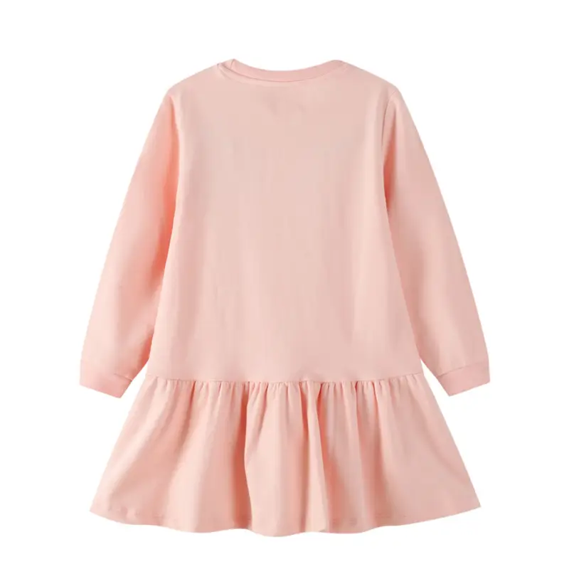 Cotton Embroidered Long Sleeve Long Princess Dress