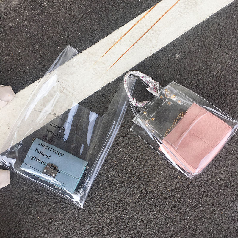 Fashion One-shoulder Messenger Transparent Bag