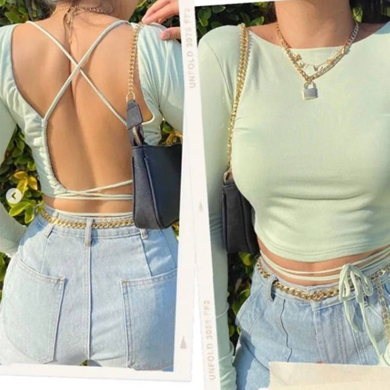 Clothing Sleeve Crop Top Casual Letter Shirt T-Shirts