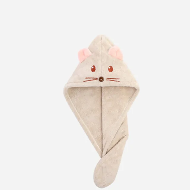 Children's Adult Head Wiper Head Scarf Dry Hair Towel Shower Cap Khaki - Shop at LoveMi
