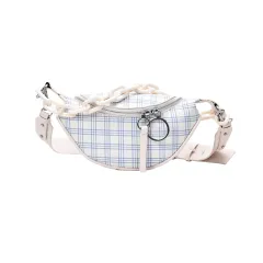Striped Women's Korean Style New Fashion Shoulder Bag - White - View 1