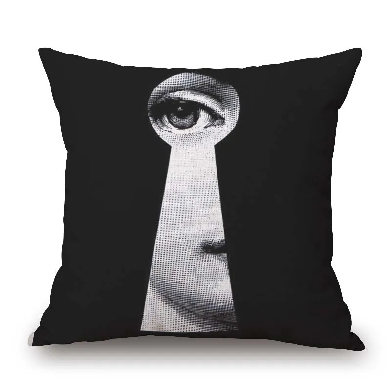 Retro Black Beauty Cotton Linen Pillowcase Sofa Cushion - 10Style