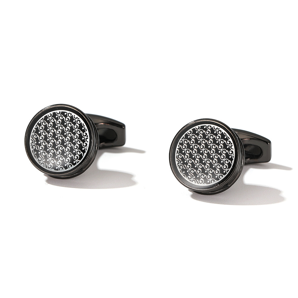 Gunmetal Alloy Round Cufflinks, picture 4 of 4
