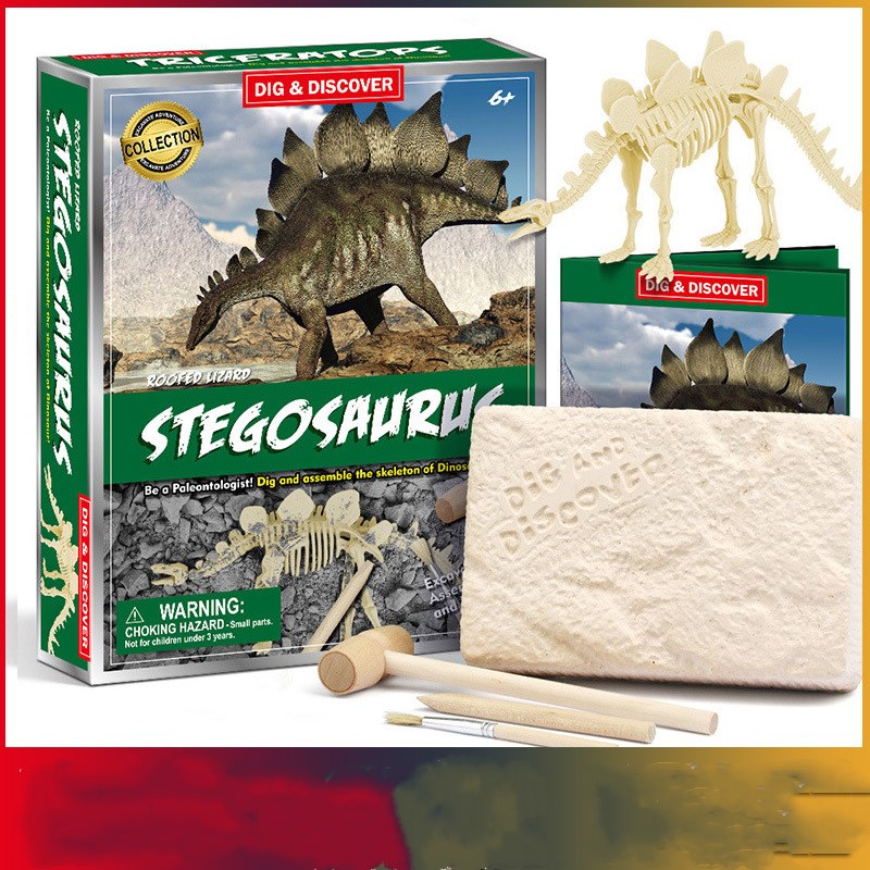Child Boy Archeology Dinosaur Fossil Excavation Toy Set