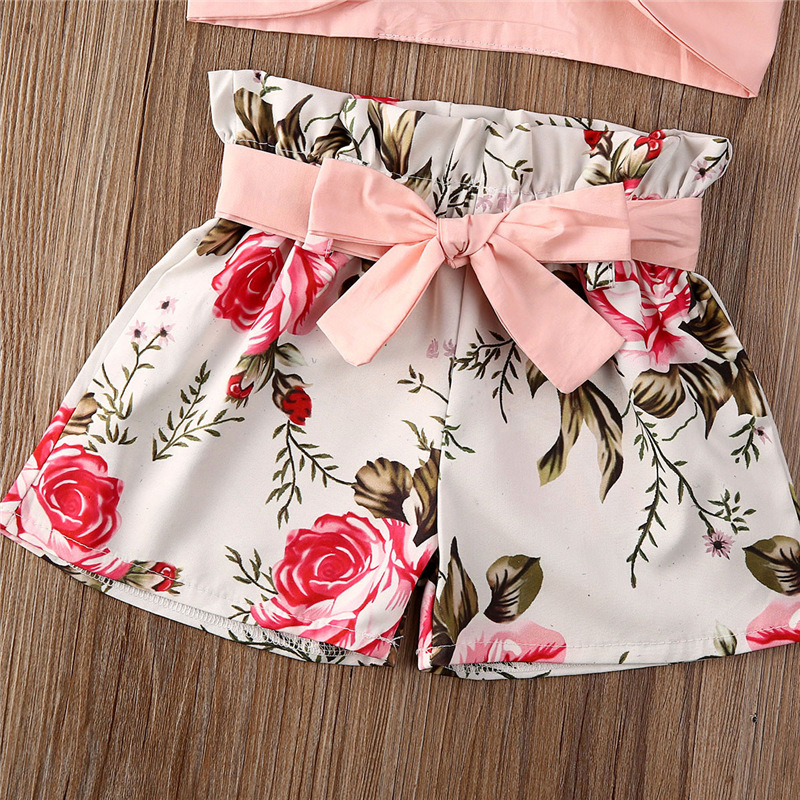 Lovely New Sling Girl Baby Two-Piece Big Flower Lace