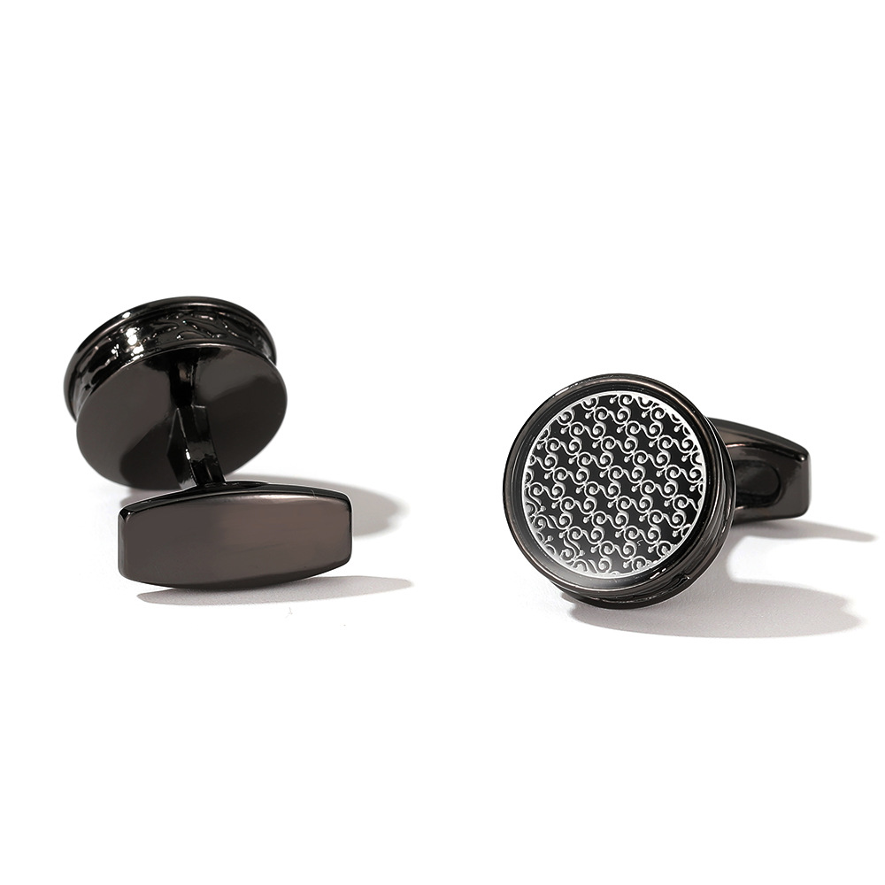 Gunmetal Alloy Round Cufflinks