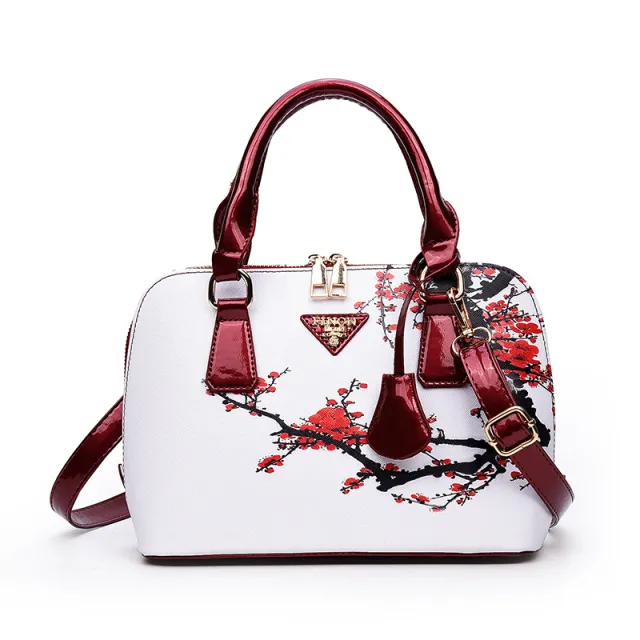 New Trendy Printed Shell Bag Diagonal Handbag Beige - Shop at LoveMi