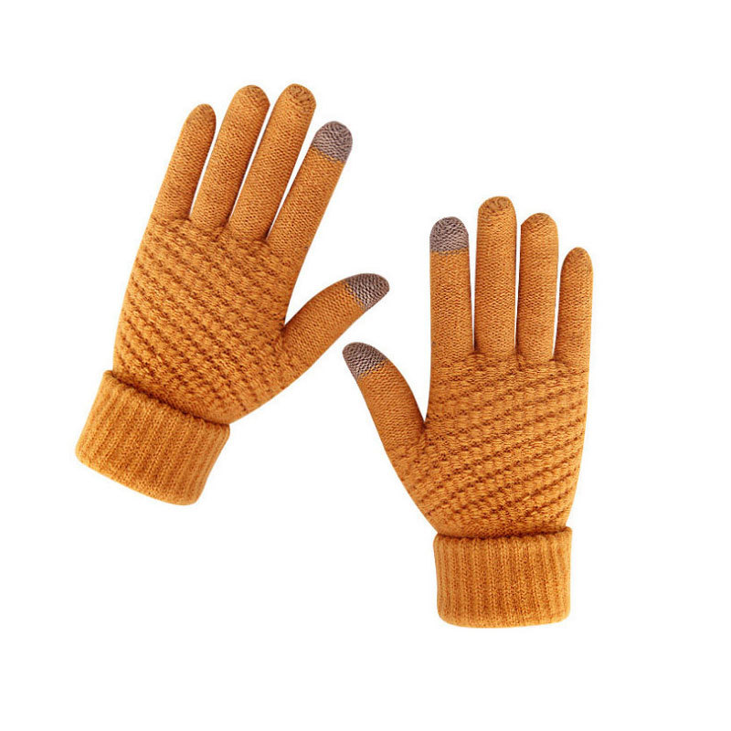 Split-Finger Cycling Warm Knitted Gloves