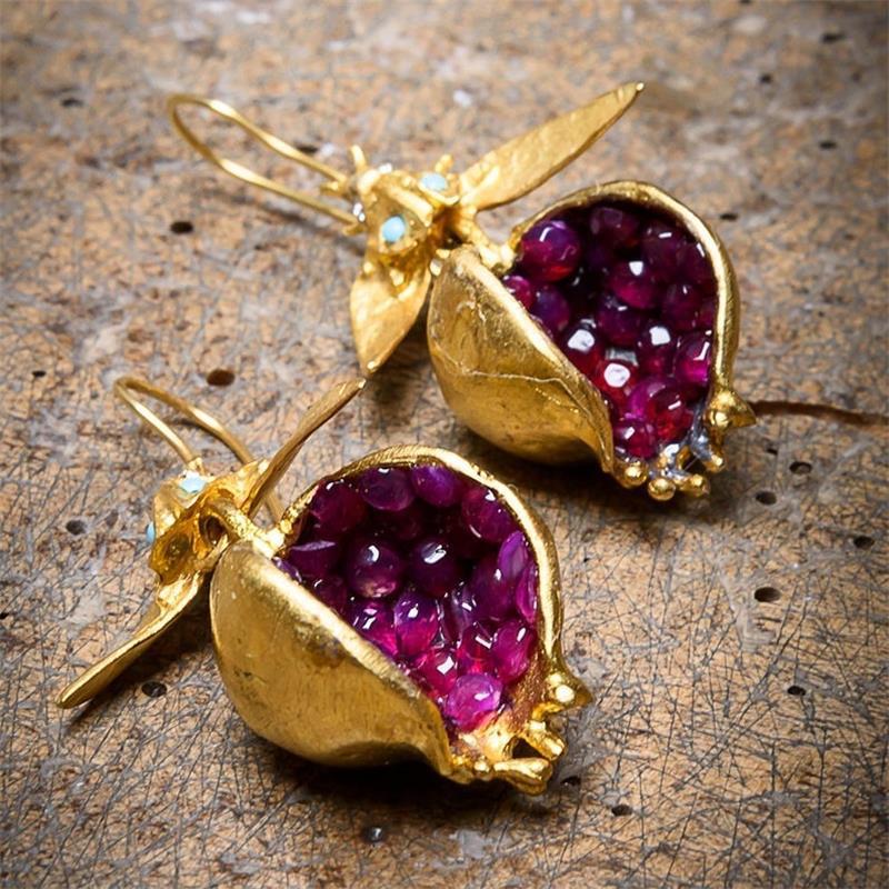 Creativity Fashion Personality Pomegranate Seed Earrings