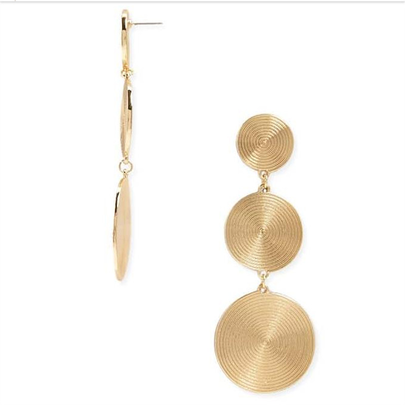 Personalized Wild Geometric Disc Combination Pendant Earrings