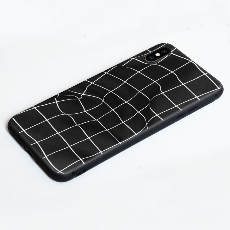 Compatible with Apple , Line Space Black Simple Frosted Phone Case - Image 2
