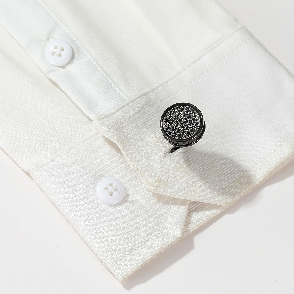 Gunmetal Alloy Round Cufflinks, picture 3 of 4
