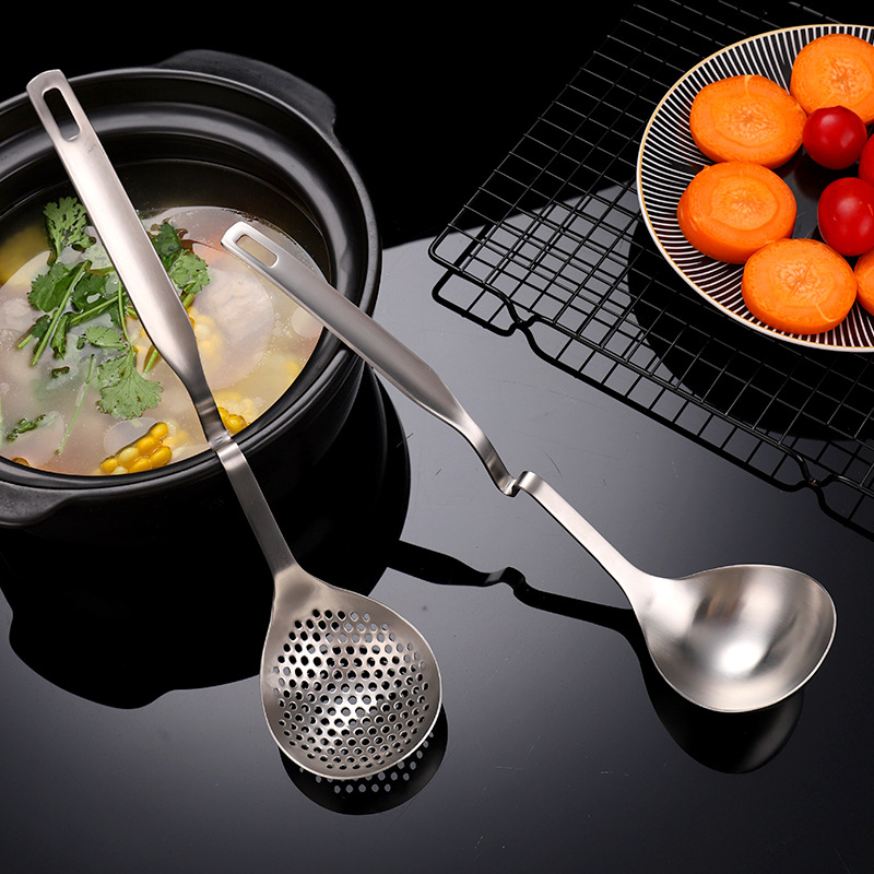 Stainless Steel Colander For Porridge Wall Hanging Spoon Kitchen Utensils