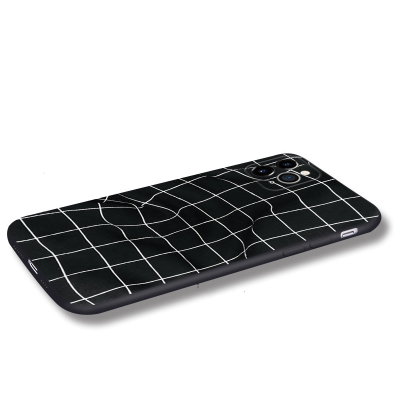 Compatible with Apple , Line Space Black Simple Frosted Phone Case - Image 3