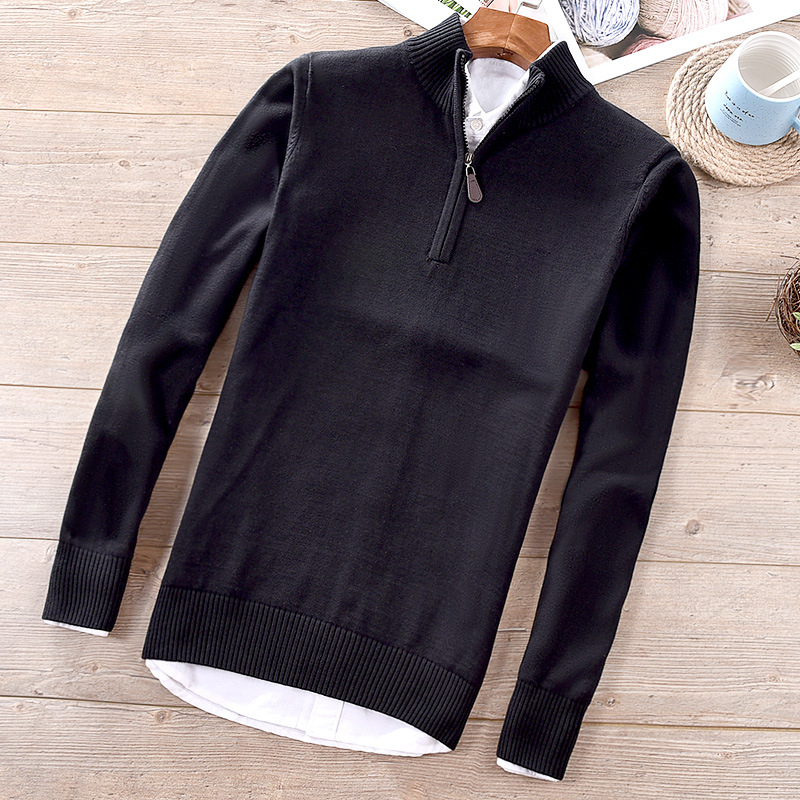 Pullover Slim-Fit Base Shirt Plus Size Wool Knit Long Sleeves