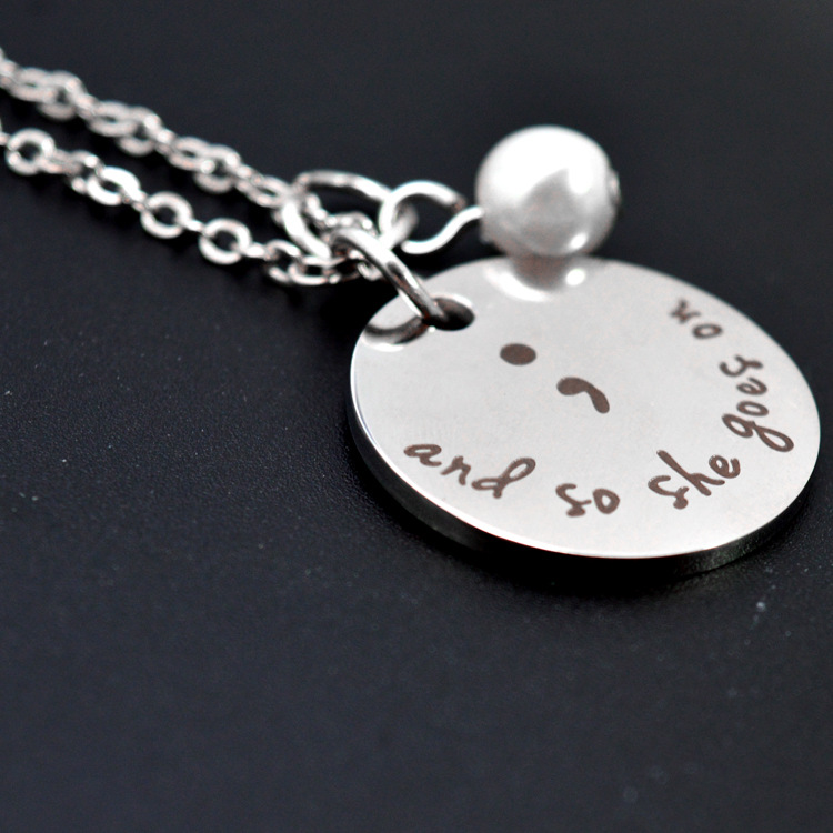 Stainless Steel Pendant Necklace Lnspirational Necklace