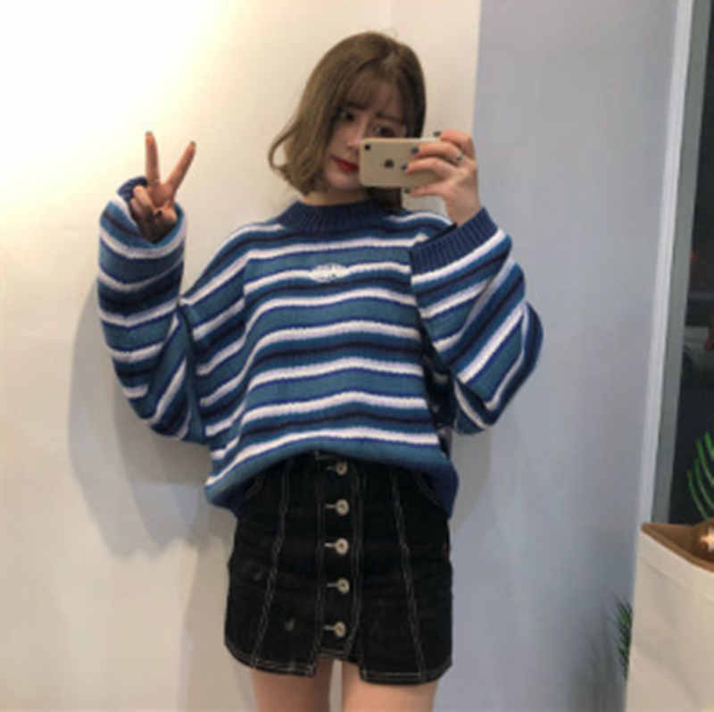 Korean Style Loose All-match Trendy Ins Lazy Sweater