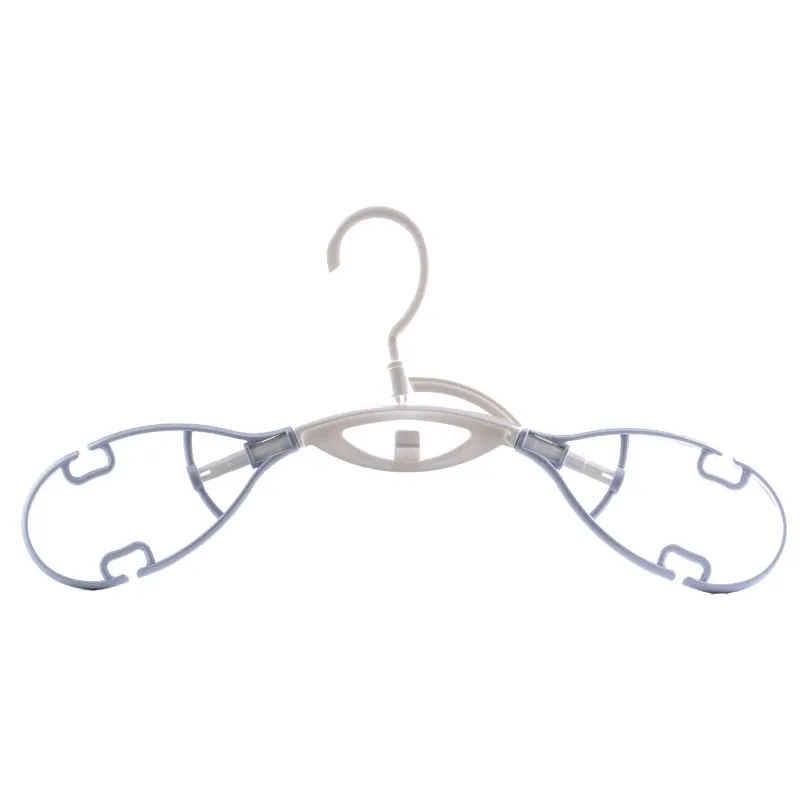 Multi-purpose Plain And Seamless Hanger Plastic Non-slip Clothes Rack - Blue