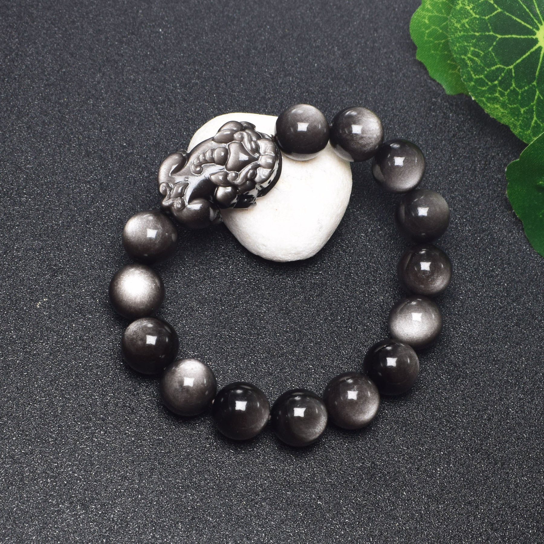 Fu Jingyuan Jewelry Silver and Stone Pixiu Bracelet