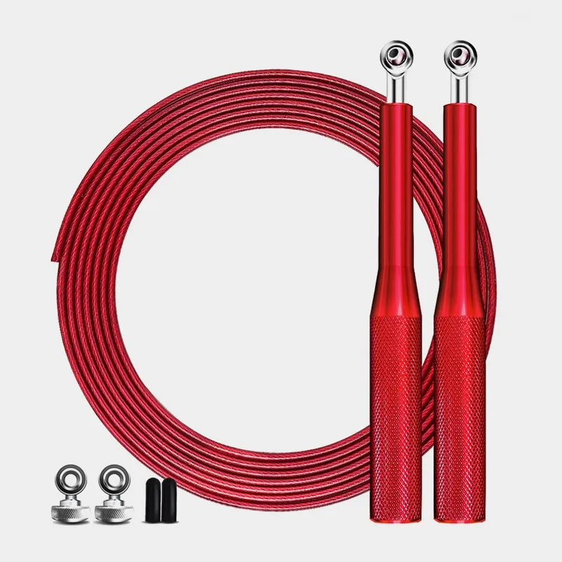 Bearing Skipping Competition Fitness Exercise Weight Skipping Rope - Red