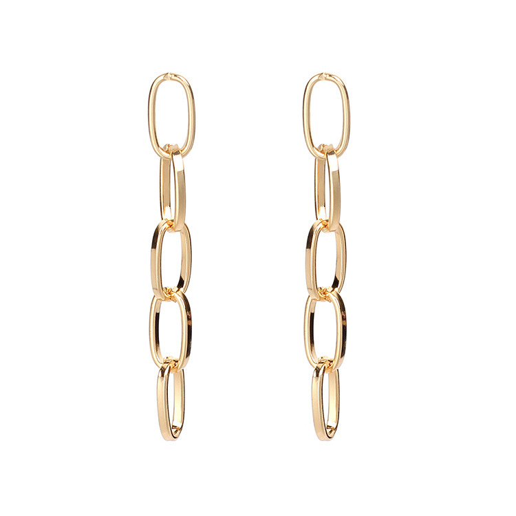 Fashion Gold and Silver Chain Shape Earrings Earrings