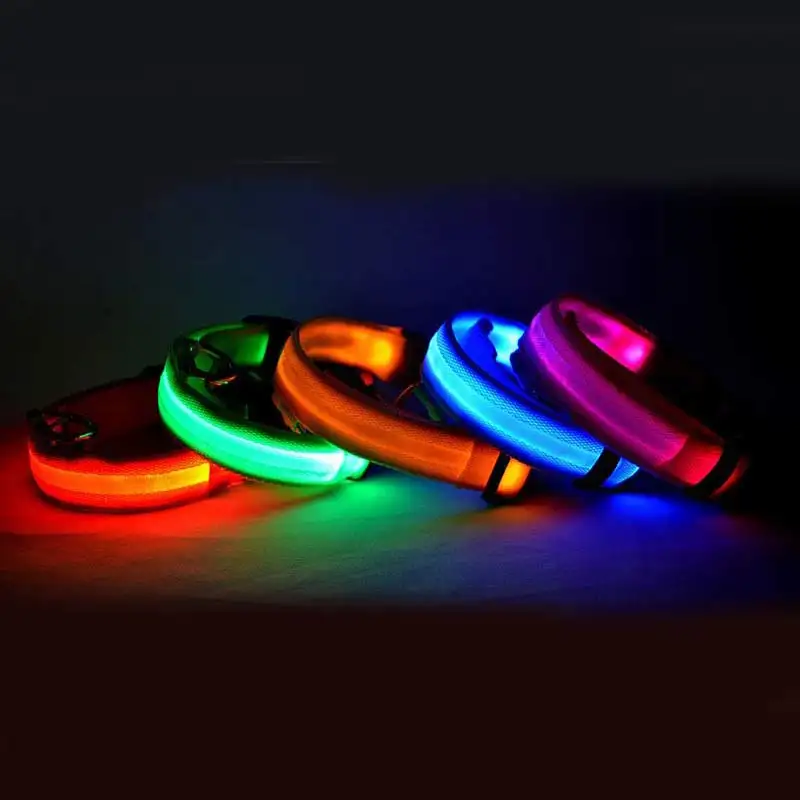 Nylon LED Pet Dog Luminous Collar Night