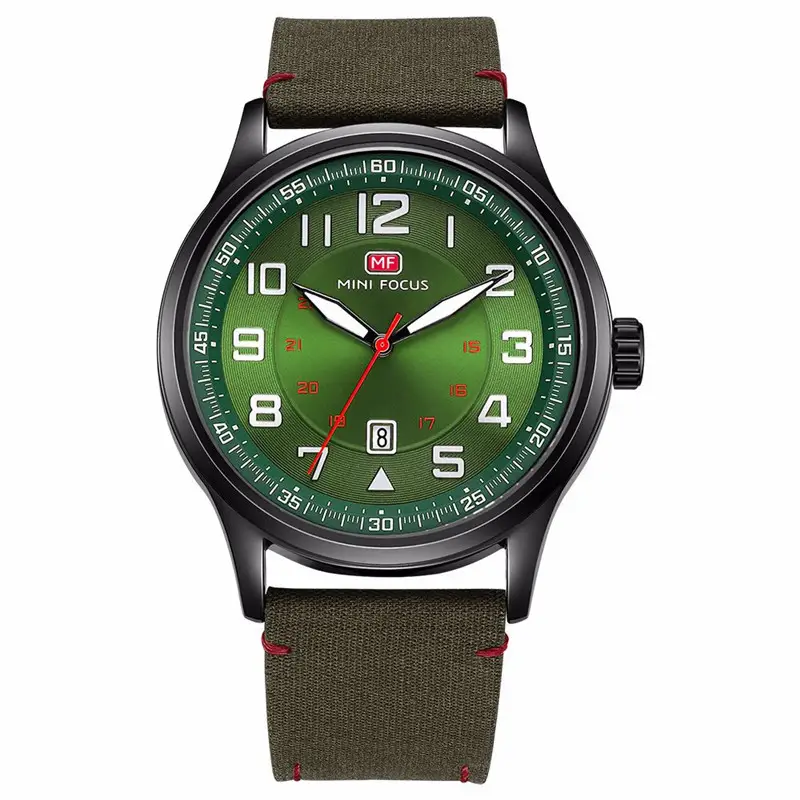 Japanese Movement Calendar Luminous Waterproof Leather Watch