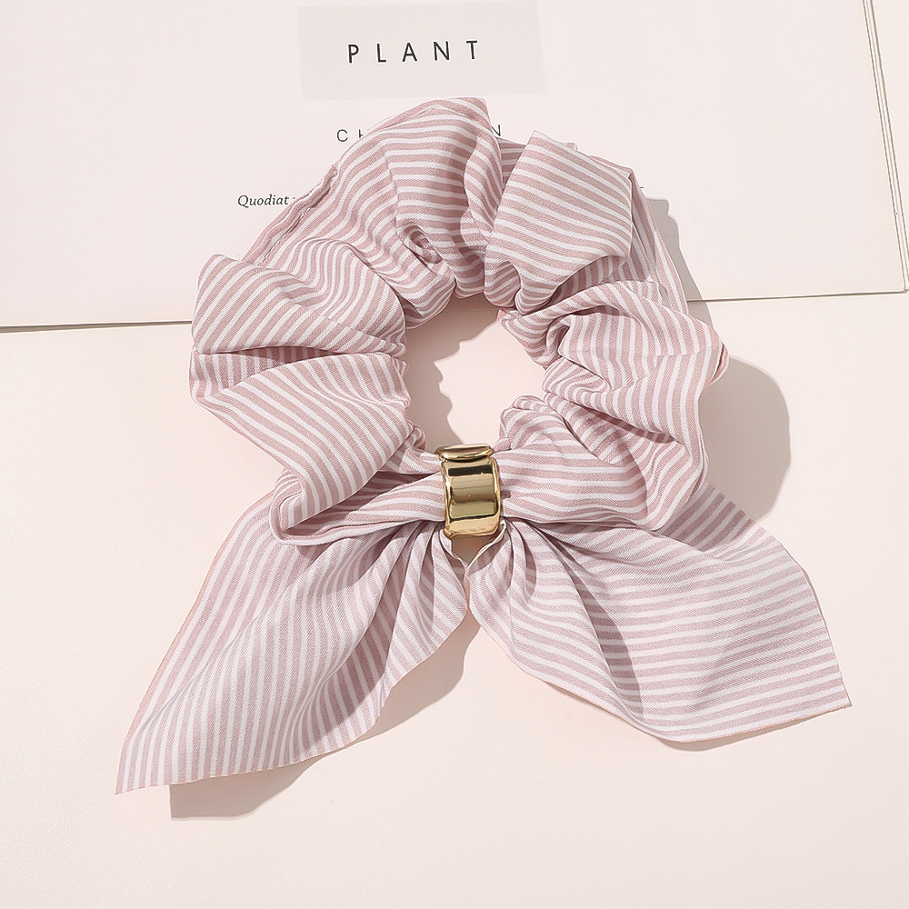 Chiffon Metal Buckle Large Intestine Ring Female OL Hair Accessories