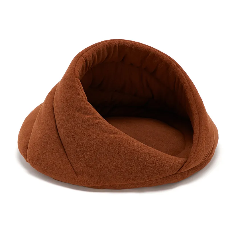Pet Embracing Kennel Cat Fleece Cage Dog Mat - Camel