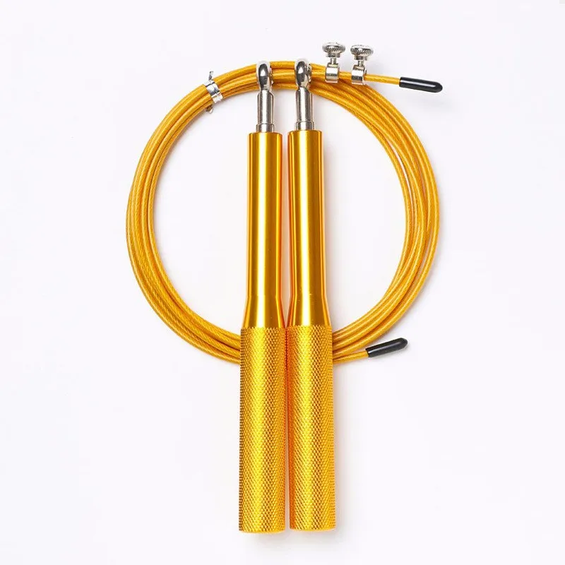 Bearing Skipping Competition Fitness Exercise Weight Skipping Rope - Golden