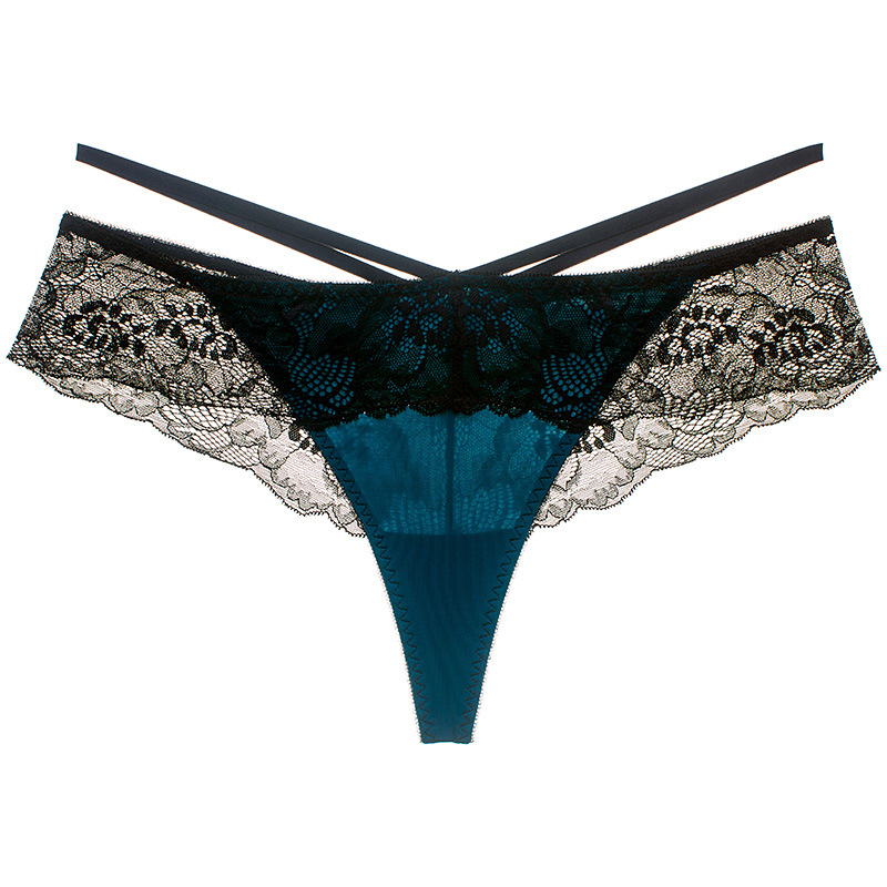 Ladies Briefs With Lace Straps And Low Waists Dark Green - Shop at LoveMi