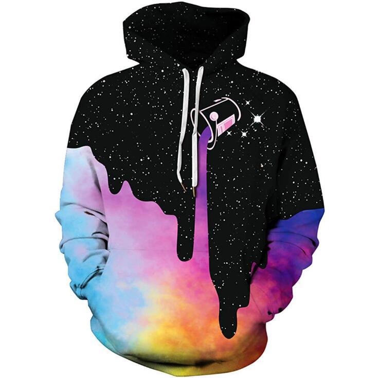 Riman Animation Surrounding Starry Sky Smoke Circle Colored Sweater